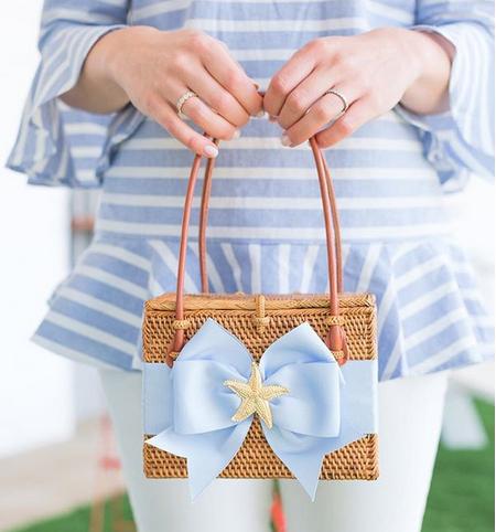 Lisi Lerch Emory Small Rectangular Bow Bag with Motif  Apparel & Accessories > Handbags > Shoulder Bags