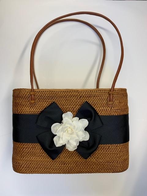 Lisi Lerch Charlotte with Bow and Gardenia Basket  Apparel & Accessories > Handbags > Shoulder Bags