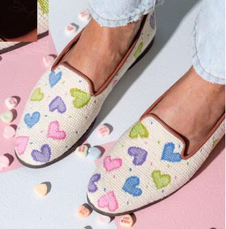  By Paige Sweet Hearts Needlepoint Loafers  Apparel & Accessories > Shoes > Loafers