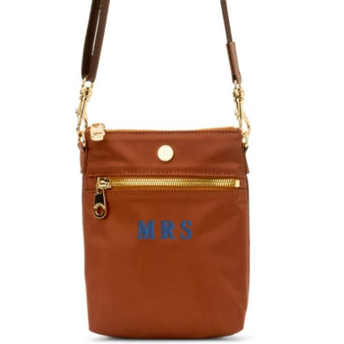 Boulevard Personalized Mindy Mini Sling Bag Cognac  Apparel & Accessories > Handbags > Cross-Body Handbags