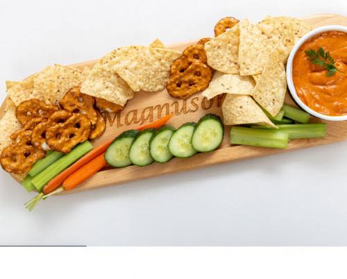 Wooden Personalized Dip and Serve Board 21" by 7"  Home & Garden > Kitchen & Dining > Tableware > Serveware > Serving Trays