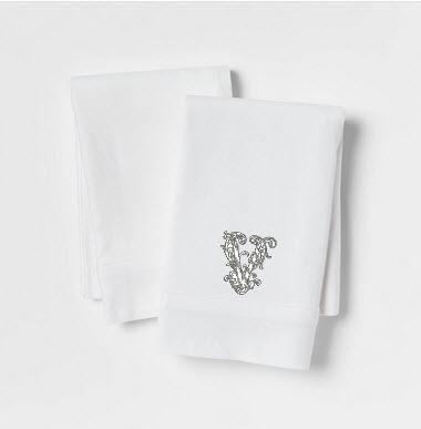 Monogrammed White Linen Pillowcases (set of 2)  Home & Garden > Linens & Bedding > Bedding > Pillowcases & Shams